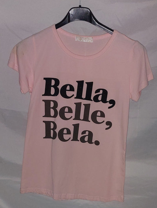 Tee shirt rose Bella